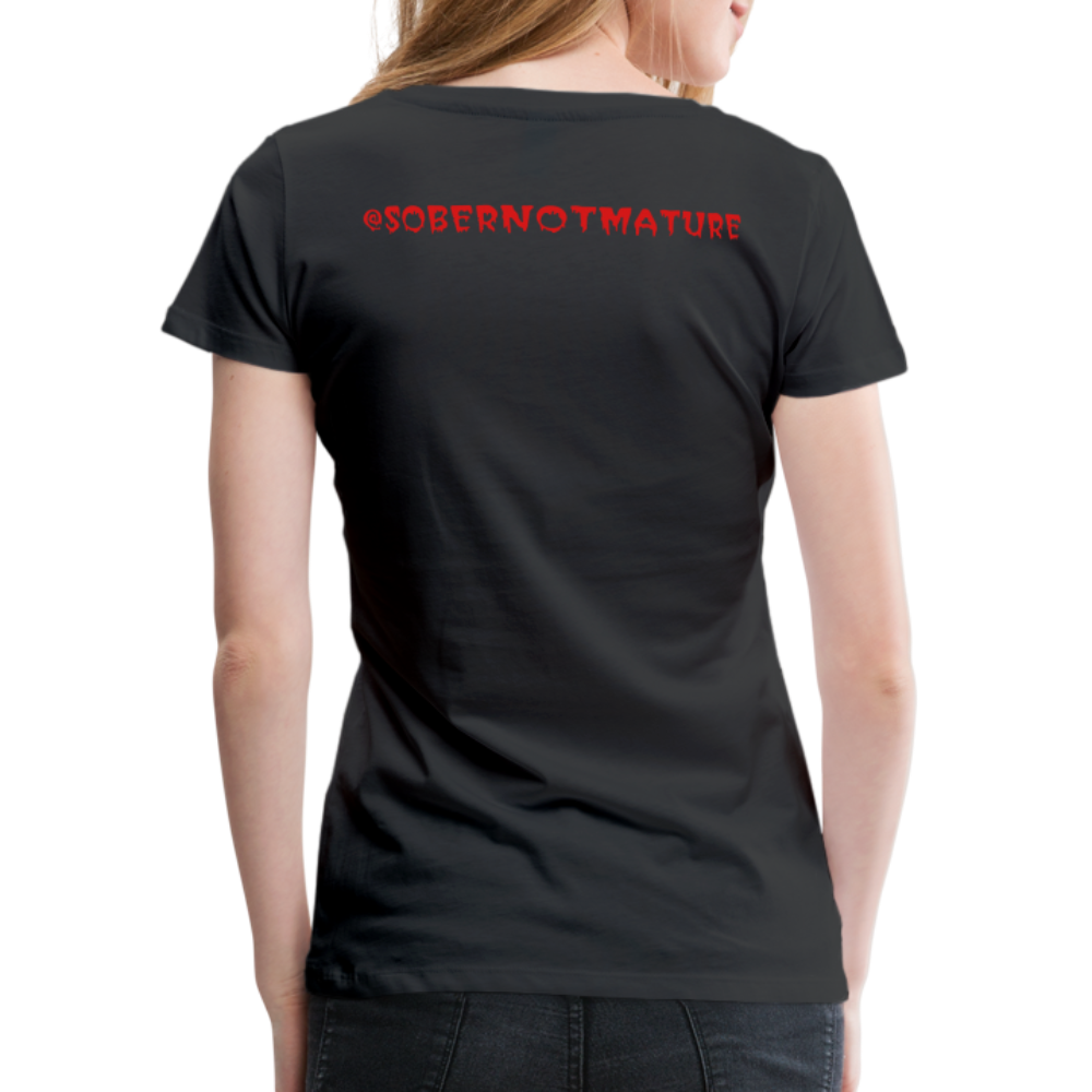 Sober Not Mature Logo Women's T-Shirt - black