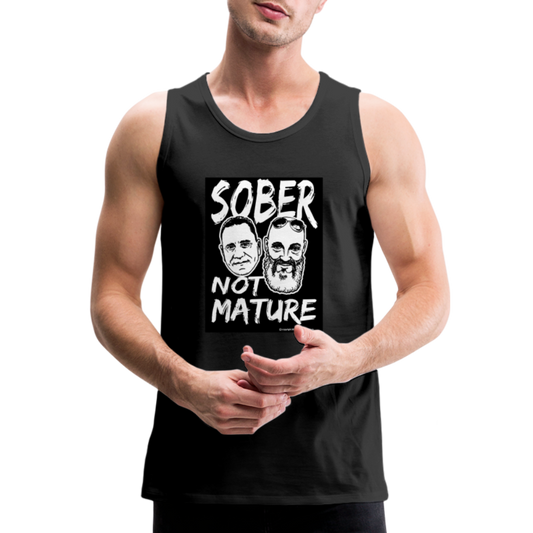 Sober Not Mature Logo Men's Tank Top - black