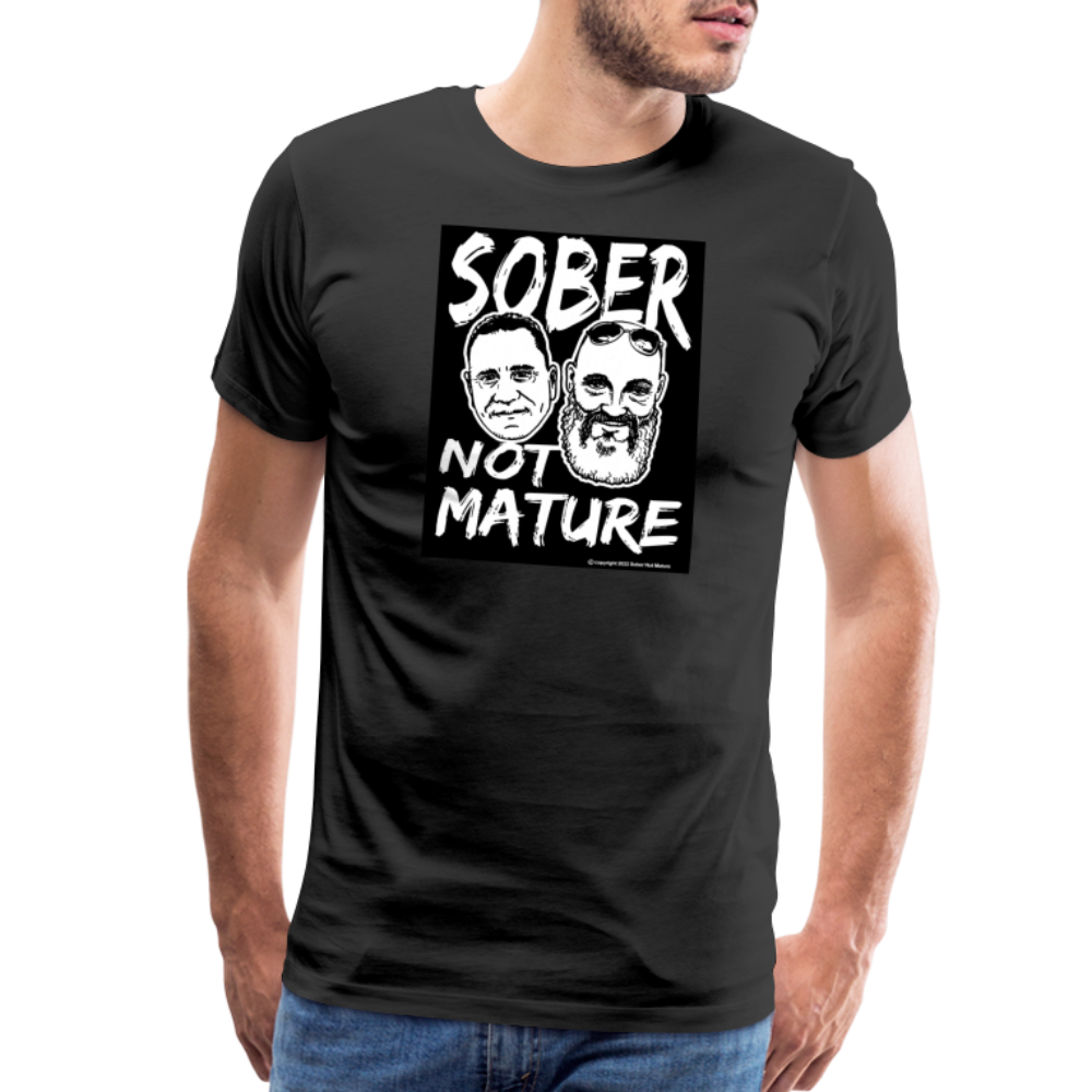 Sober Not Mature Logo Men's T-Shirt - black