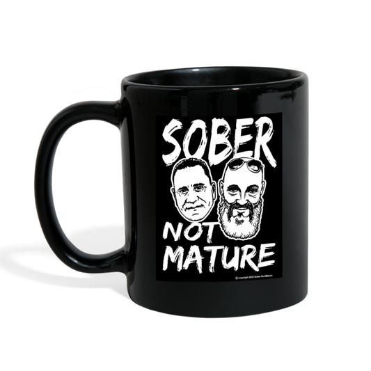 Sober Not Mature Logo Coffee Mug - black