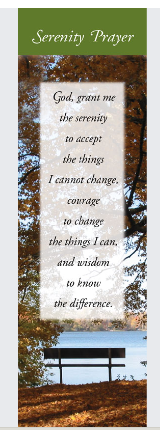 Serenity Prayer Bookmark - Sober Not Mature Shop