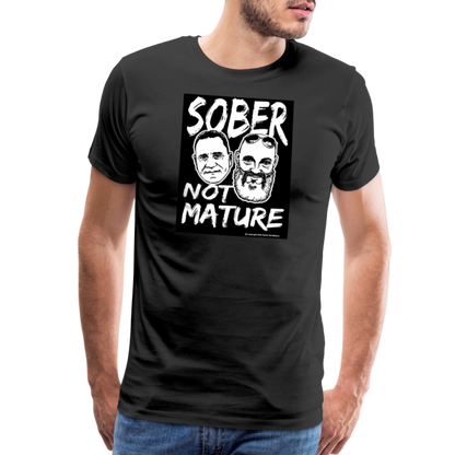 Sober Not Mature Logo Men's T-Shirt - black
