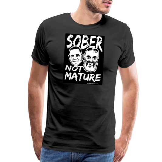 Sober Not Mature Logo Men's T-Shirt - black