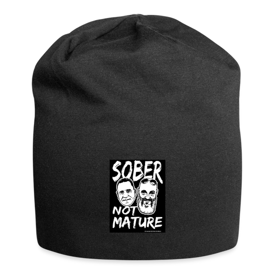 Sober Not Mature Logo Baseball Cap - black