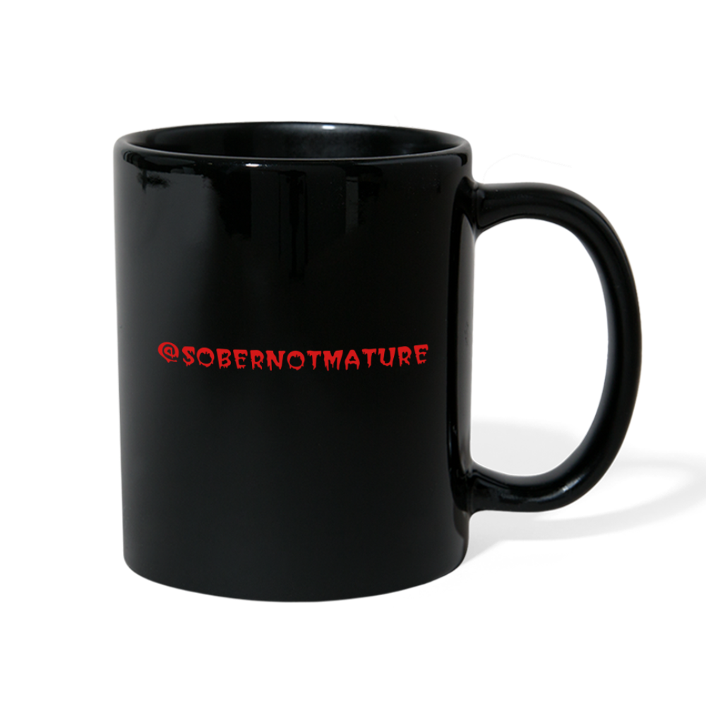 Sober Not Mature Logo Coffee Mug - black