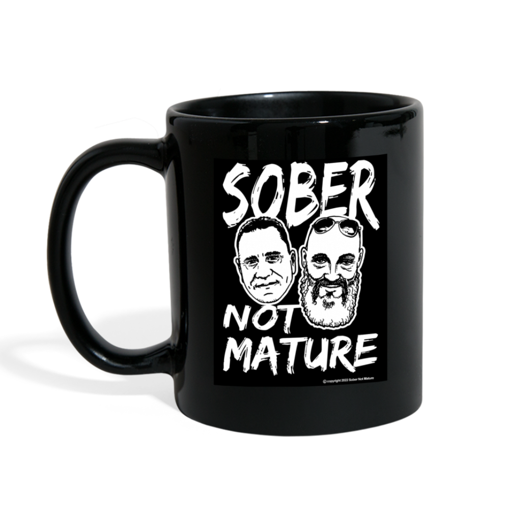 Sober Not Mature Logo Coffee Mug - black